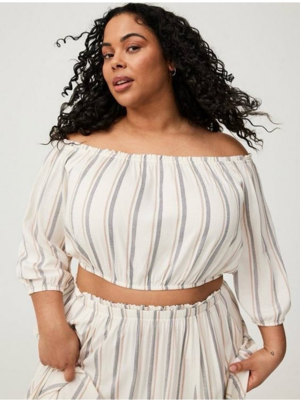 Torrid Off Shoulder Maxi Skirt Set - Top 2X - Skirt 1X - NWT! - Picture 2 of 12